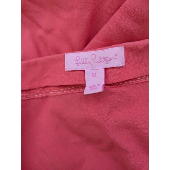 Lilly Pulitzer Sz XL VIOLET Beaded Island Coral Tunic Top - Picture 3 of 5